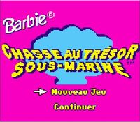 une photo d'Ã©cran de Barbie - Chasse au Tresor Sous-Marine sur Nintendo Game Boy Color